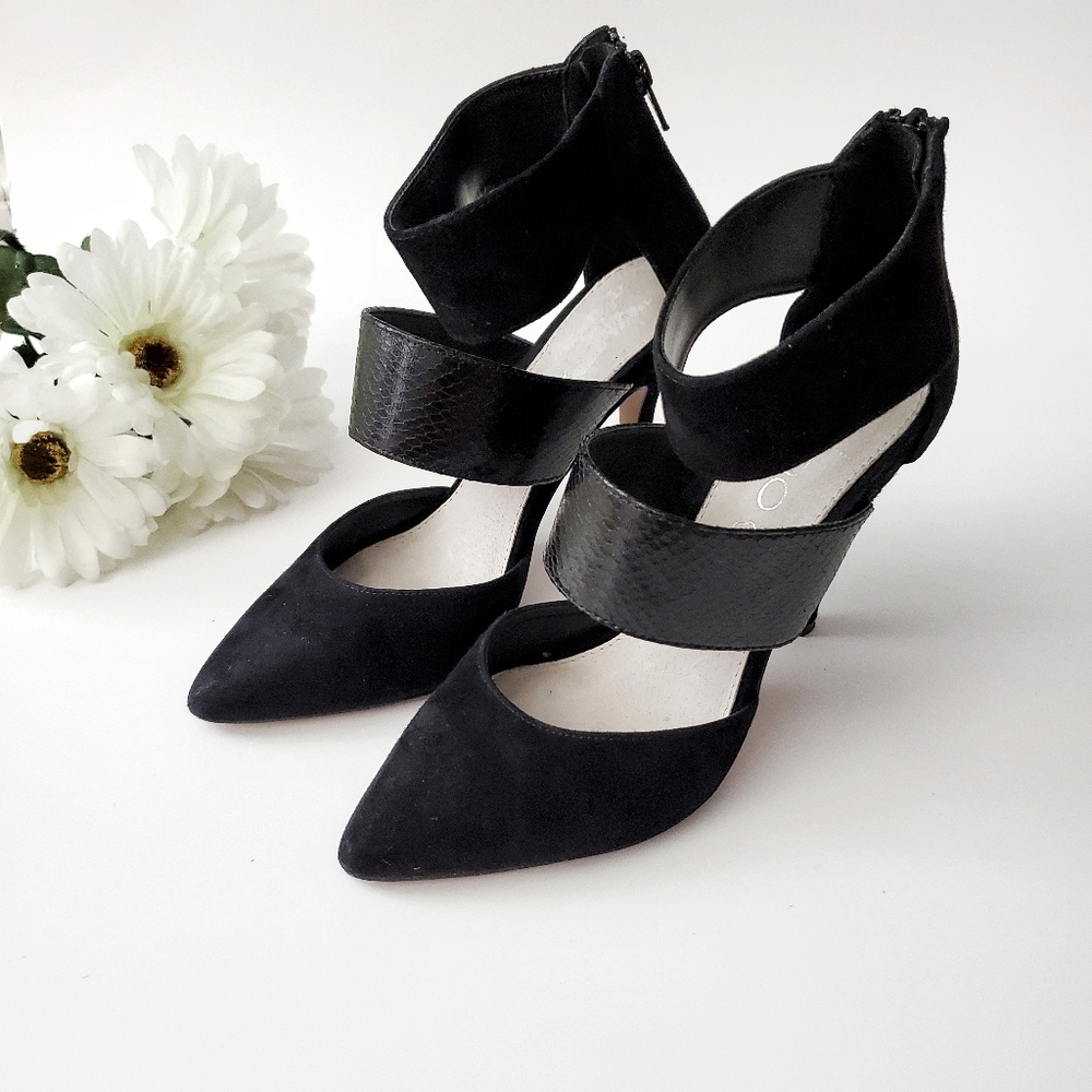 ALDO Stilletos Suede Heels Black Size 6